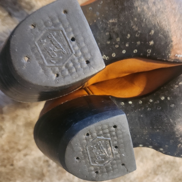 Vintage Tony Lama Brown Western Heeled Boots Size 7 - Picture 10 of 11